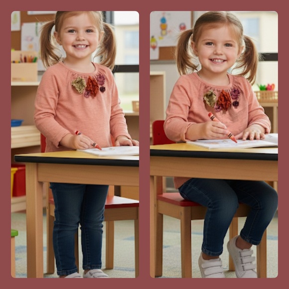 Tea Collection Other - Tea Collection Long Sleeve Top Rose Appliqué s size 4